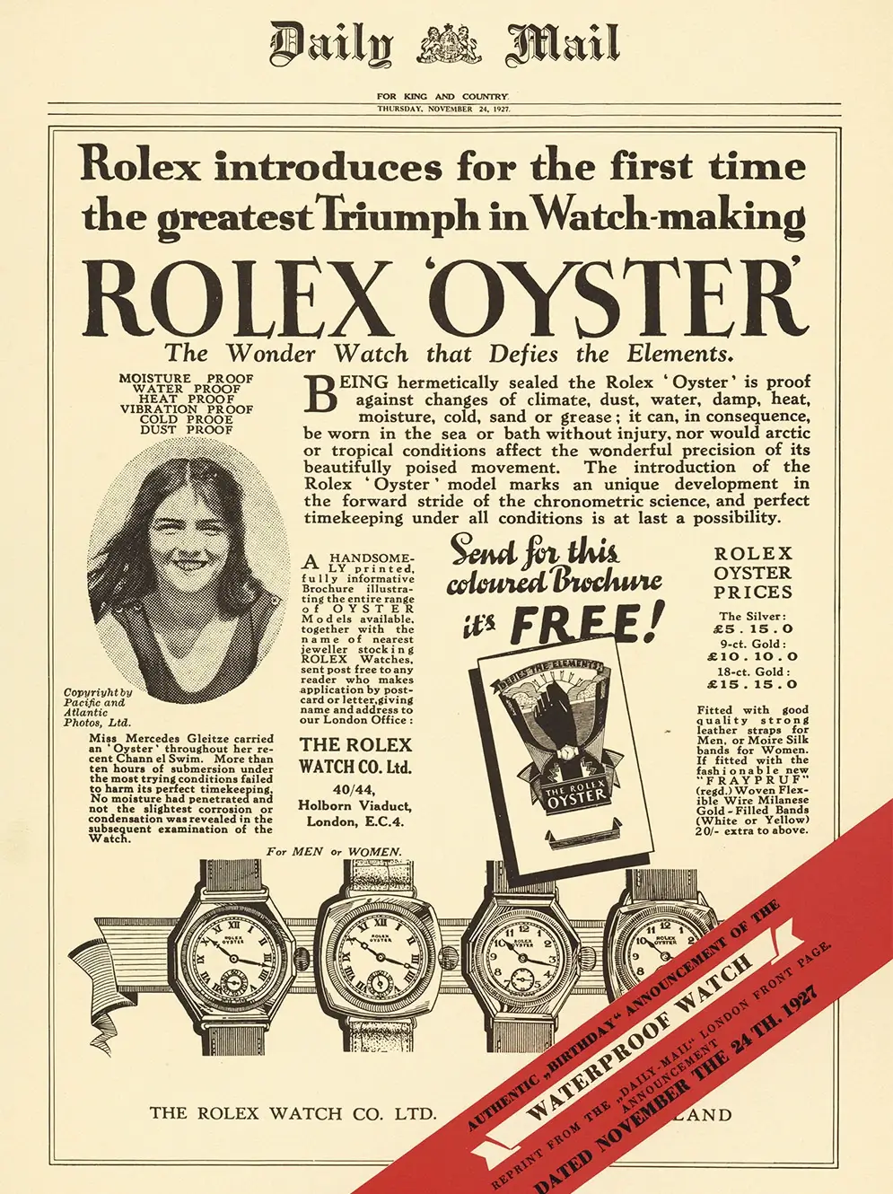 Rolex Oyster Story - Verga 1947