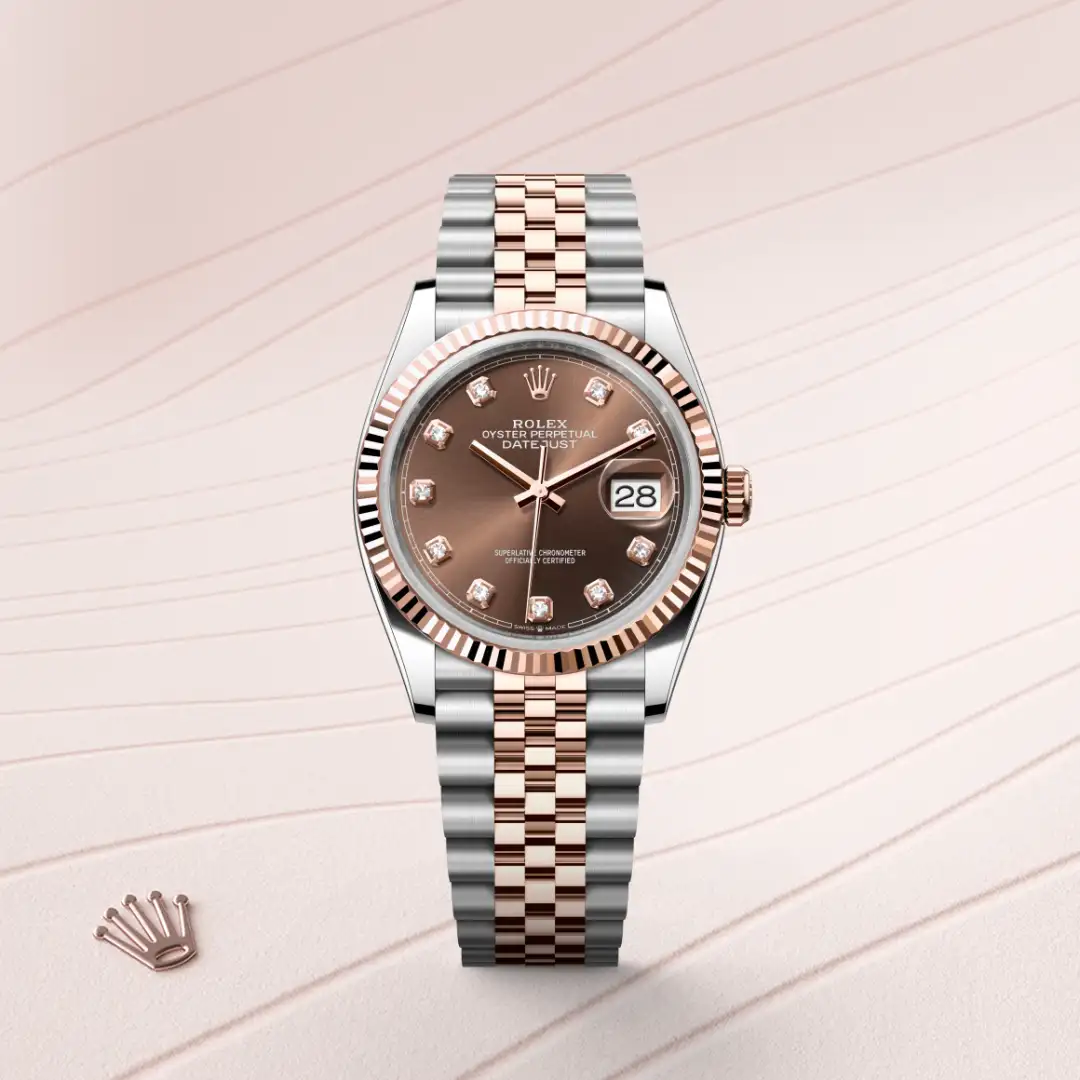 Rolex Datejust in Rolesor Everose (combinazione di acciaio Oystersteel e oro Everose), M126231-0053 - Verga 1947