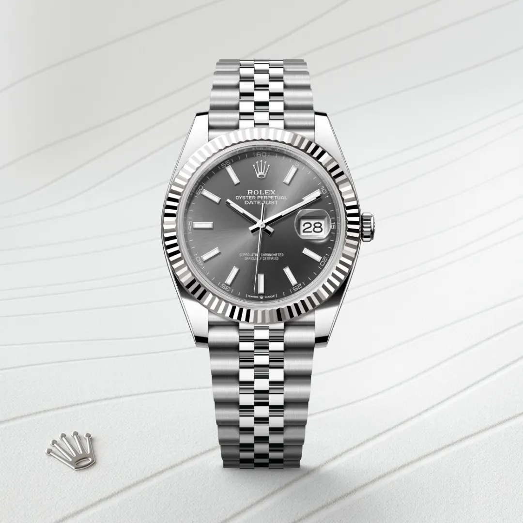 Rolex Datejust in Rolesor bianco (combinazione di acciaio Oystersteel e oro bianco), M126334-0014 - Verga 1947
