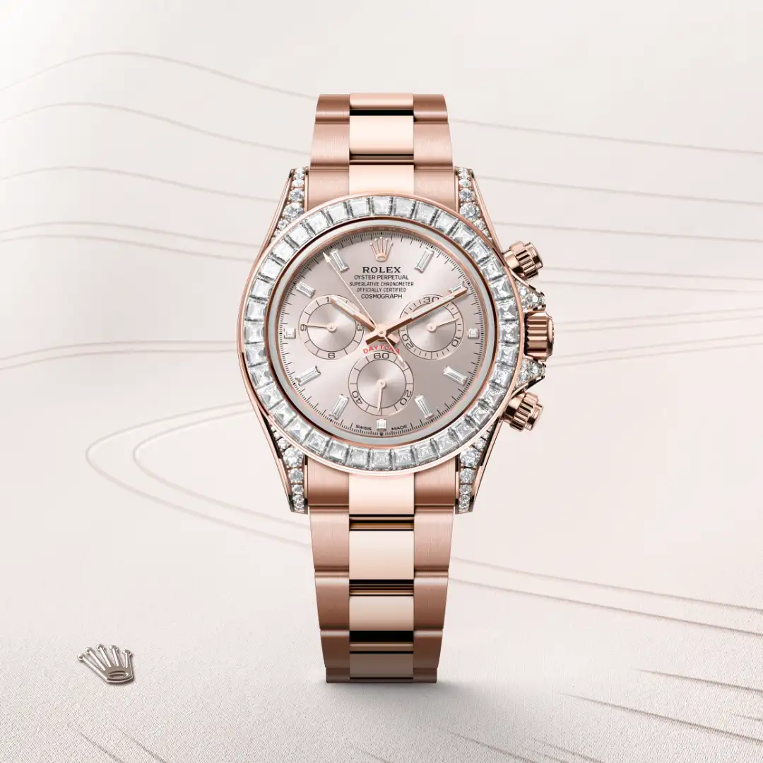 Rolex Cosmograph Daytona in Oro Everose 18 ct, anse con diamanti, M126595TBR-0001 - Verga 1947