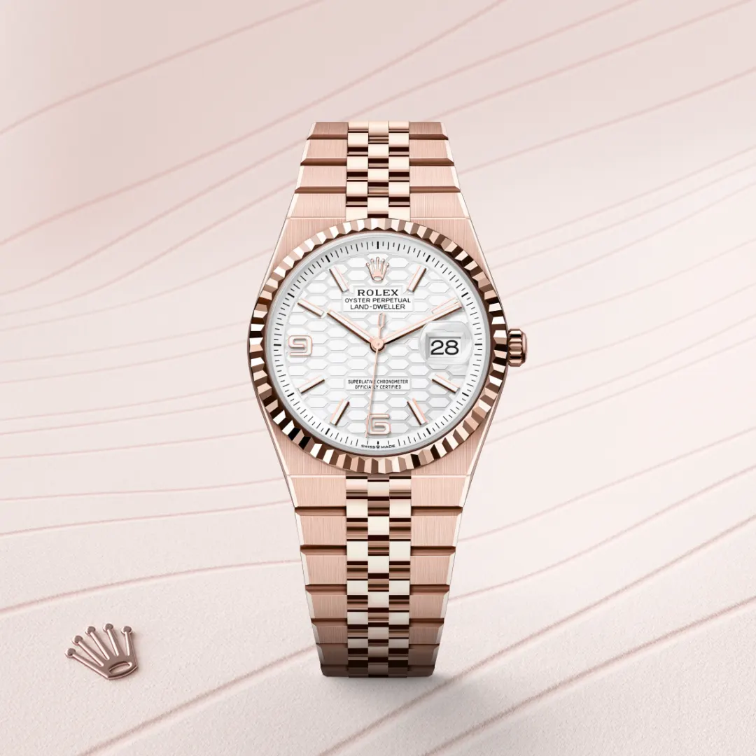 Rolex Land-Dweller in 18 ct Everose gold, M127235-0001 - Verga 1947