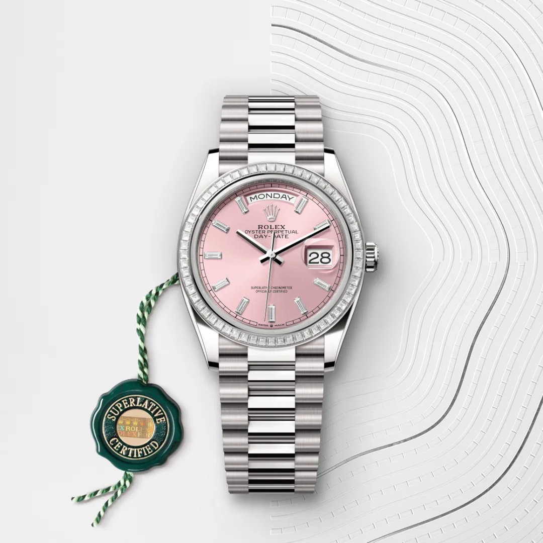 Rolex Day-Date in 18 ct white gold, M128399TBR-0029 - Verga 1947