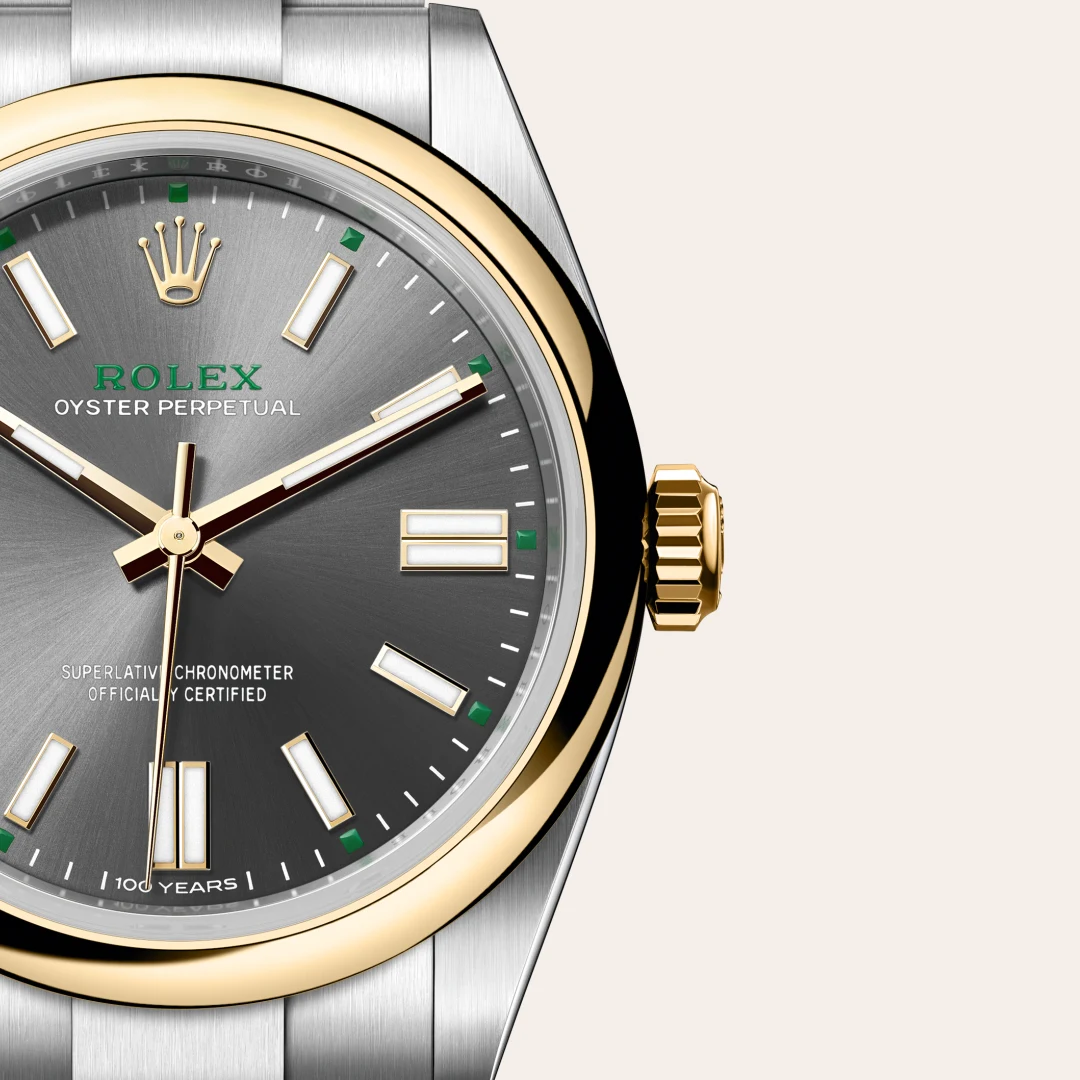 Rolex Oyster Perpetual in Rolesor giallo (combinazione di acciaio Oystersteel e oro giallo), M134303-0001 - Verga 1947
