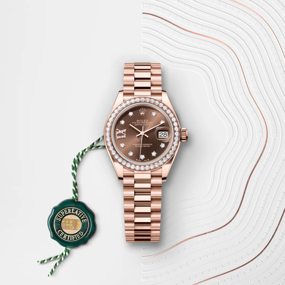 Rolex Lady-Datejust in 18 ct Everose gold, M279135RBR-0001 - Verga 1947