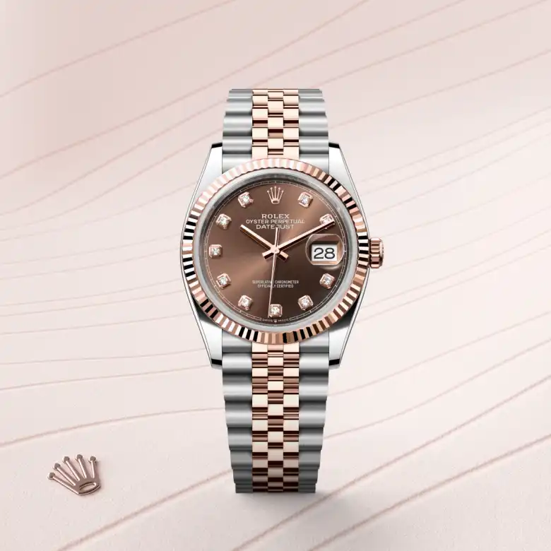 Rolex Datejust in Rolesor Everose (combinazione di acciaio Oystersteel e oro Everose), M126231-0053 - Verga 1947