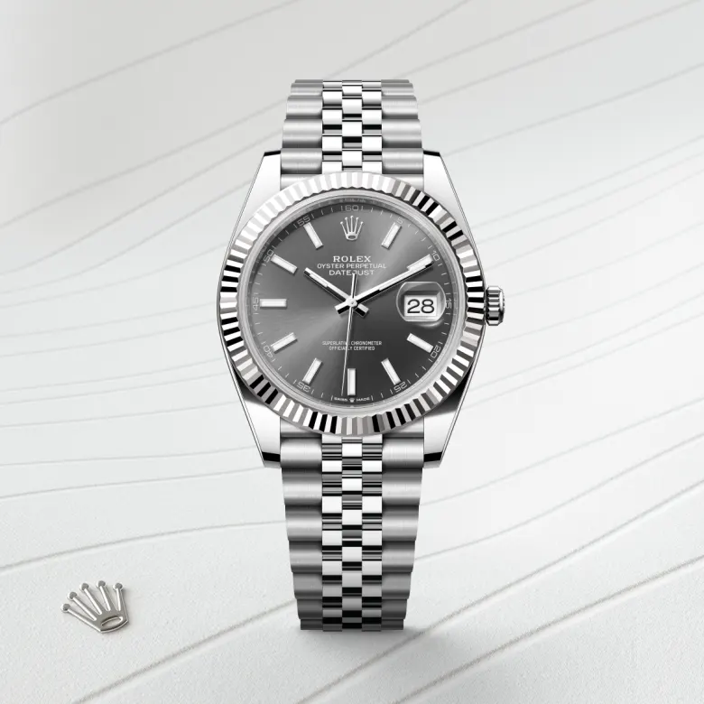 Rolex Datejust in Rolesor bianco (combinazione di acciaio Oystersteel e oro bianco), M126334-0014 - Verga 1947