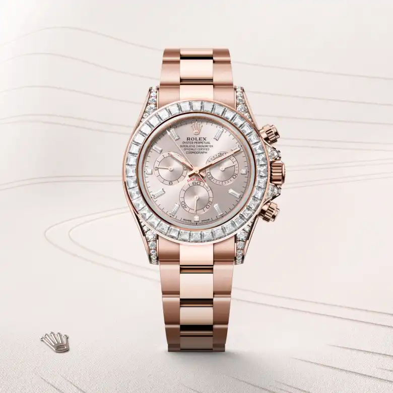 Rolex Cosmograph Daytona in Oro Everose 18 ct, anse con diamanti, M126595TBR-0001 - Verga 1947