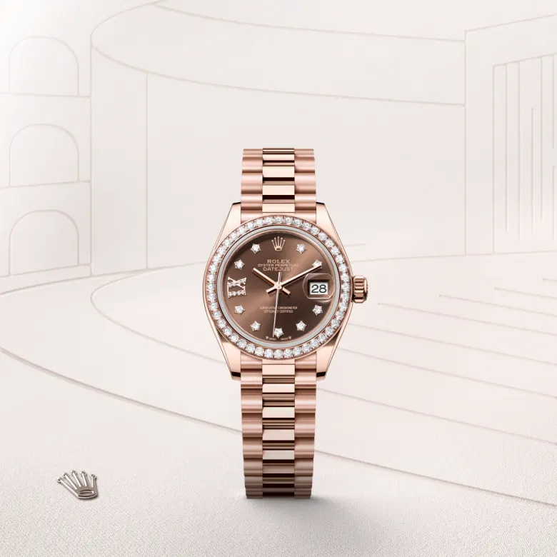 Rolex Lady-Datejust in 18 ct Everose gold, M279135RBR-0001 - Verga 1947