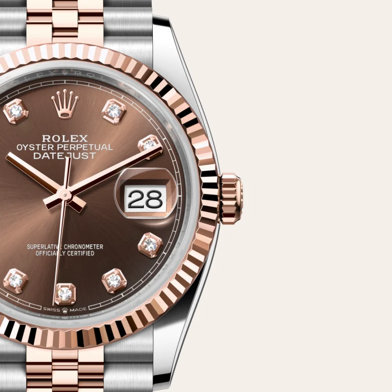 Rolex Datejust in Rolesor Everose (combinazione di acciaio Oystersteel e oro Everose), M126231-0053 - Verga 1947