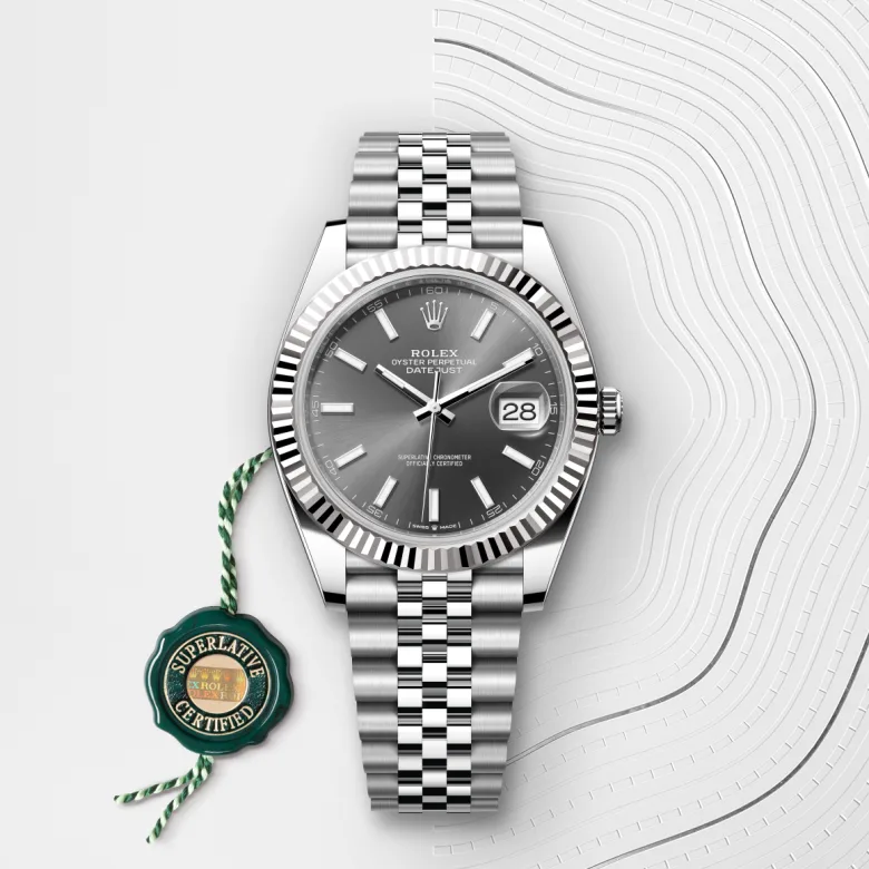 Rolex Datejust in Rolesor bianco (combinazione di acciaio Oystersteel e oro bianco), M126334-0014 - Verga 1947