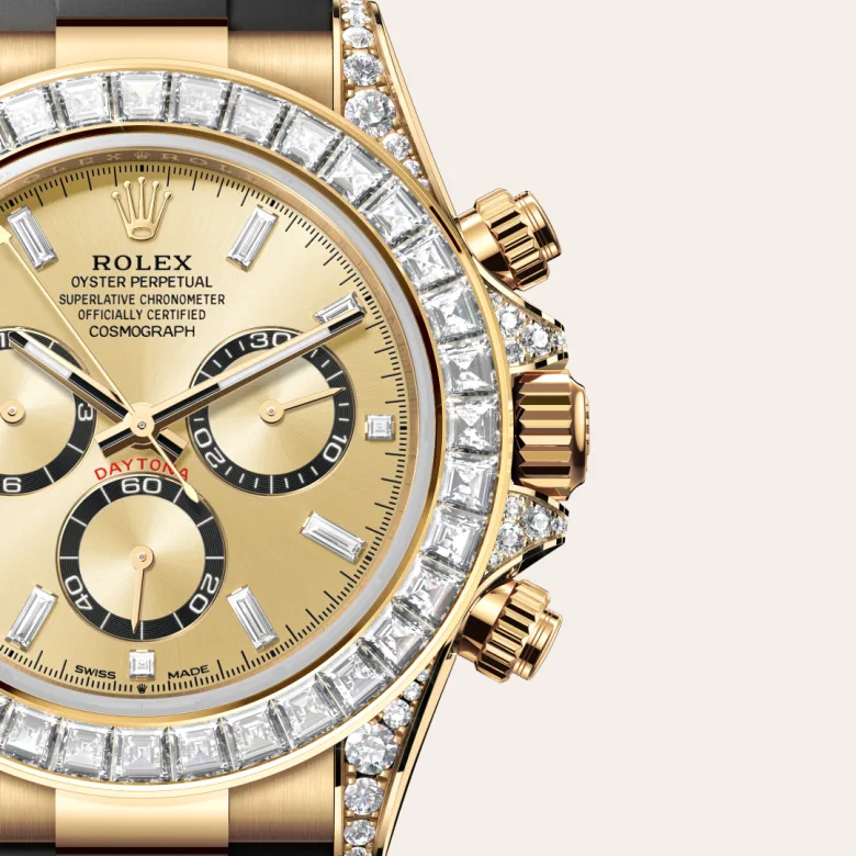 Rolex Cosmograph Daytona in Oro giallo 18 ct, anse con diamanti, M126538TBR-0004 - Verga 1947