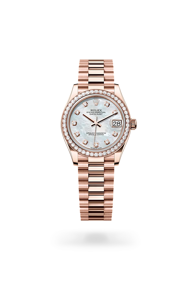 Rolex Datejust in 18 ct Everose gold, M278285RBR-0005 - Verga 1947