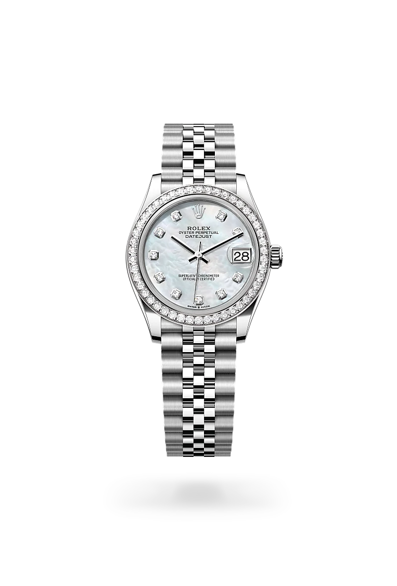 Rolex Datejust in White Rolesor - combination of Oystersteel and white gold, M278384RBR-0008 - Verga 1947