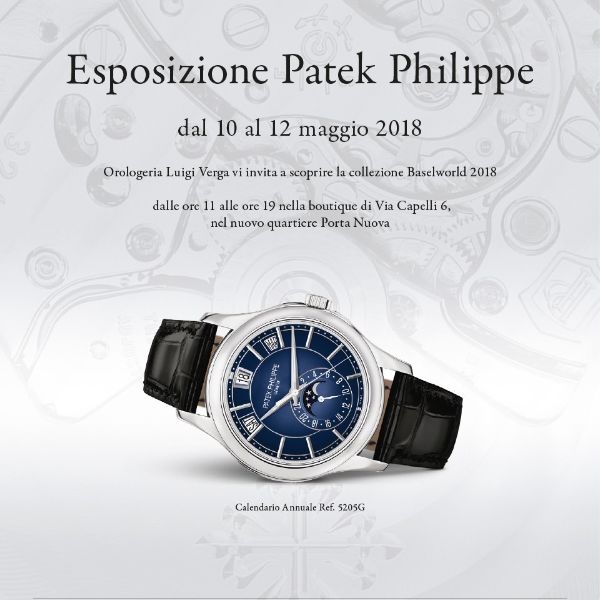 La boutique Verga di Via Capelli (Gae Aulenti) ospita la collezione 2018 di Patek Philippe