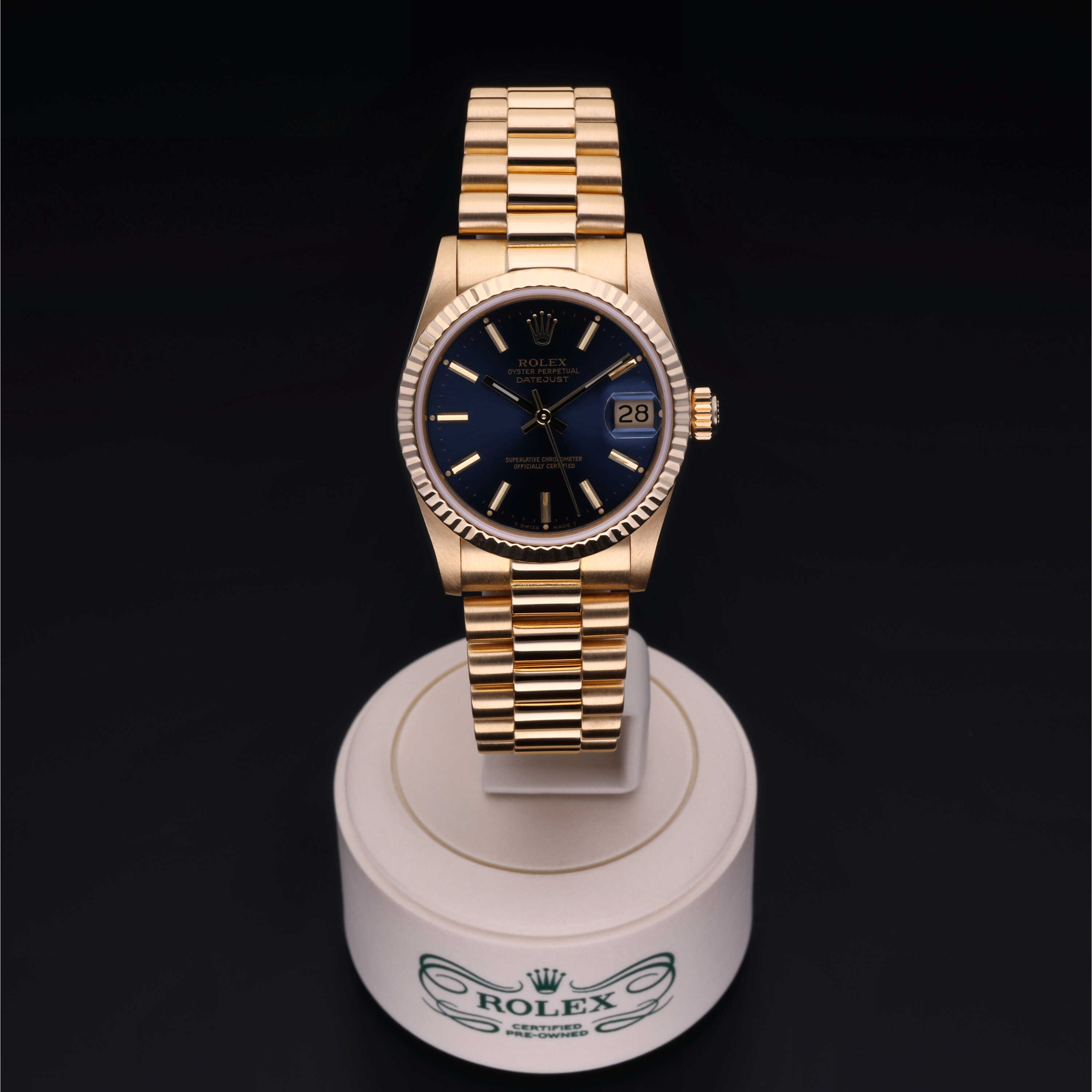 Rolex Certified Pre-Owned Oyster Perpetual 31 in Gold 18 Carat Yellow, 68278 | Verga 1947