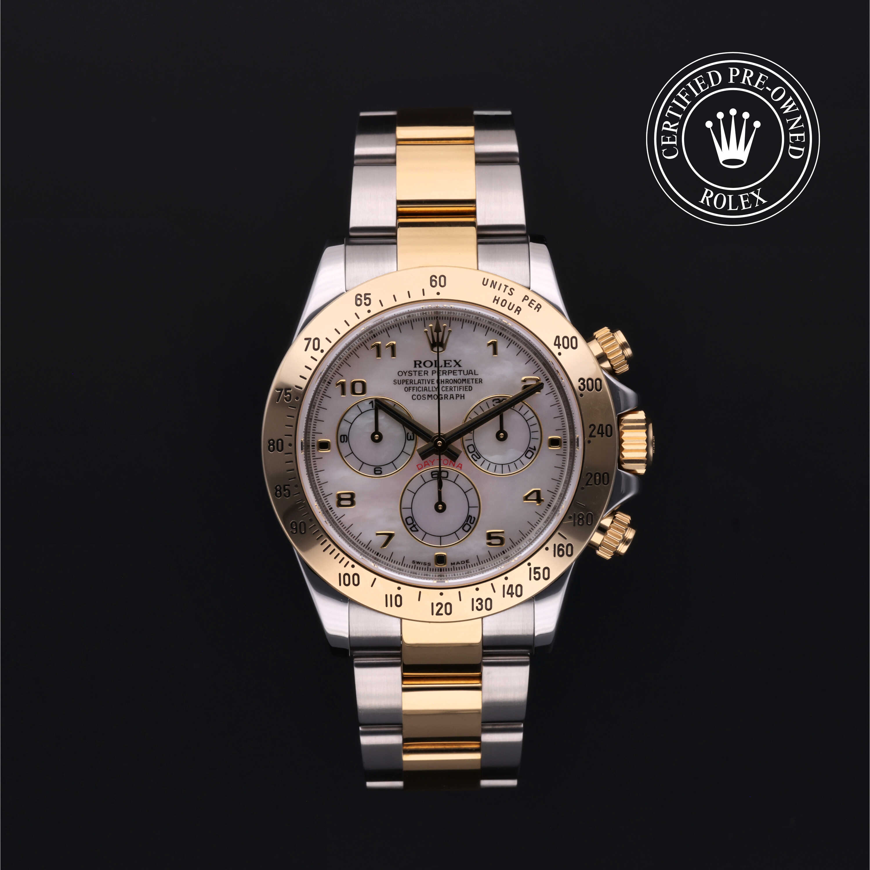 Rolex Certified Pre-Owned Oyster Perpetual 40 in Rolesor 18 Carat Yellow, 116523 | Verga 1947