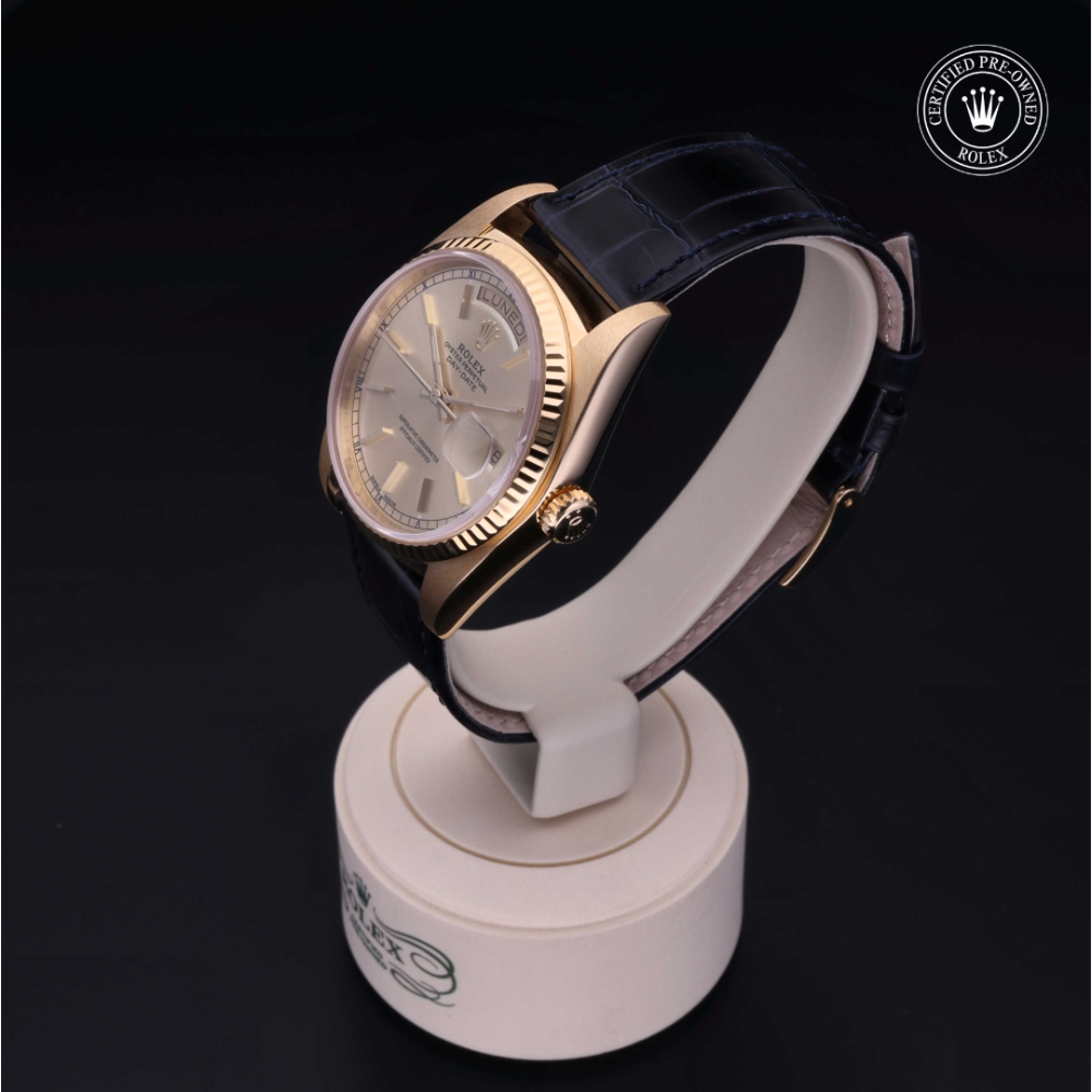 Rolex Certified Pre-Owned Oyster Perpetual 36 in Oro 18 CT.G, 18038 | Verga 1947