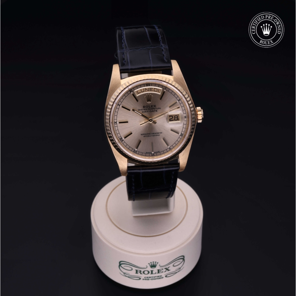 Rolex Certified Pre-Owned Oyster Perpetual 36 in Oro 18 CT.G, 18038 | Verga 1947